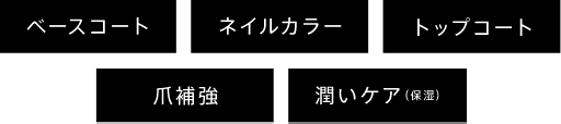 ベースコート ネイルカラー※ トップコート 爪補強 潤いケア（保湿）